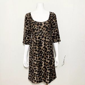 Rebecca Taylor Short Sleeve Dress Animal Print